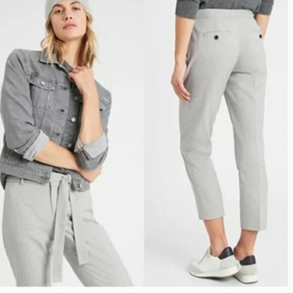 Banana Republic Grey Herringbone Ankle Pants - Picture 9 of 10